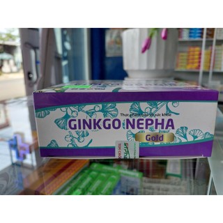 Hoạt huyết Ginkgo Nepha Gold hỗ trợ hoạt huyết giúp giảm mất ngủ chóng mặt đau đầu hộp 60 viên
