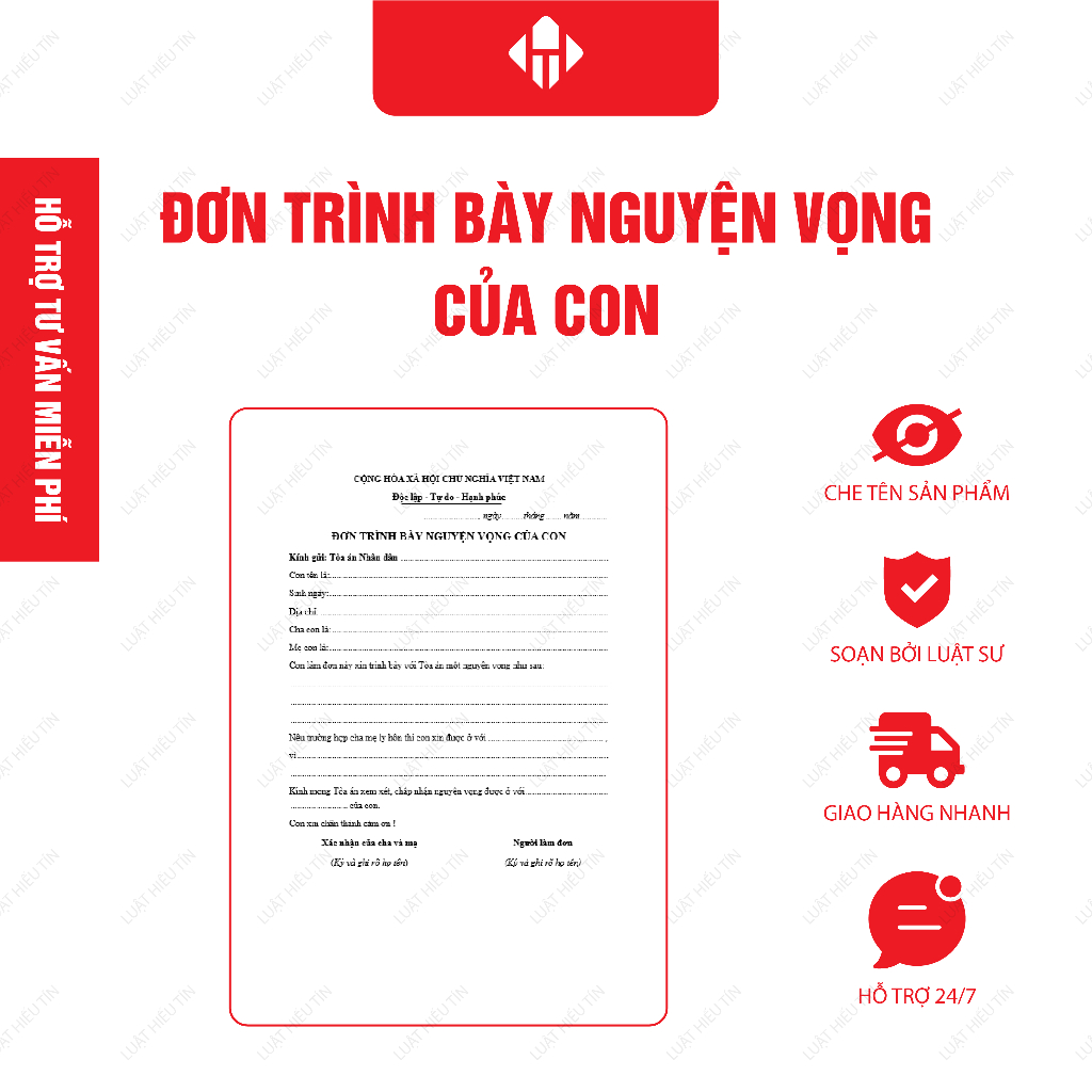 Combo 02 Bộ Mẫu Đơn Ly Hôn Thuận Tình + Hướng Dẫn Viết Đơn & Hồ Sơ