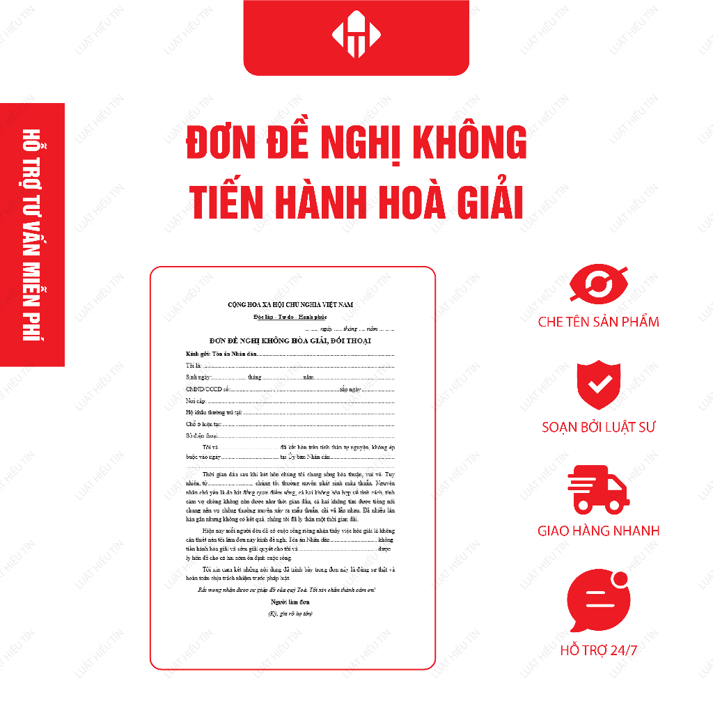Combo 02 Bộ Mẫu Đơn Ly Hôn Thuận Tình + Hướng Dẫn Viết Đơn & Hồ Sơ