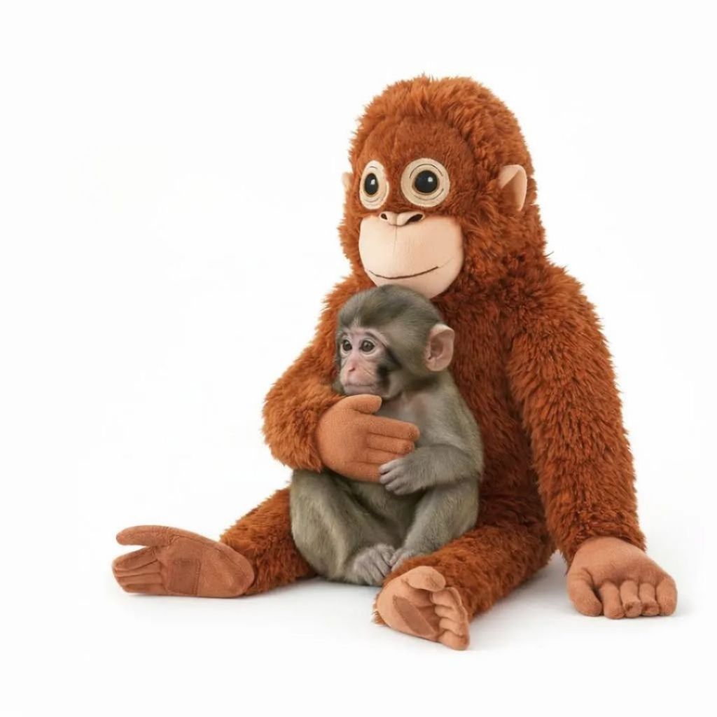 Gấu Bông Khỉ Mama Punch Ấm Áp, Thú Nhồi Bông Khỉ Monkey Punch Quà Tặng Dễ Thương Cho Bé