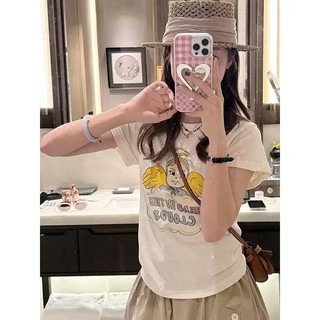 Áo Baby Tee Phối Hình Em Bé Thiên Thần , Chất Liệu Cotton Mềm Mại Thấm Hút Mồ Hôi
