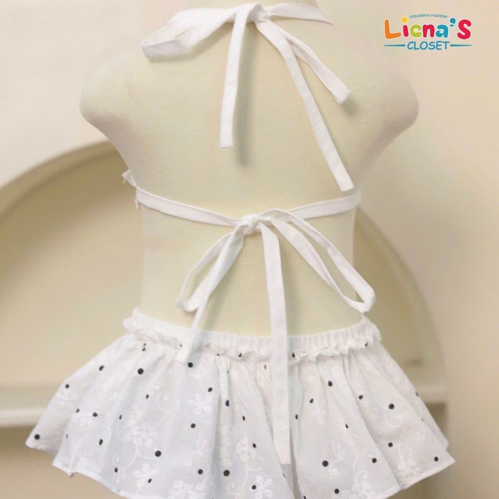 Đồ Bơi Bé Gái 2 Mảnh Bikini Họa Tiết Chấm Bi Sang Chảnh Cho Bé Đi Biển Liena's Closet
