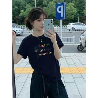 Áo Baby Tee Đen  Phối Chữ  Baby Màu Sắc Rực Rỡ  , Chất Liệu Cotton Mềm Mại Thấm Hút Mồ Hôi