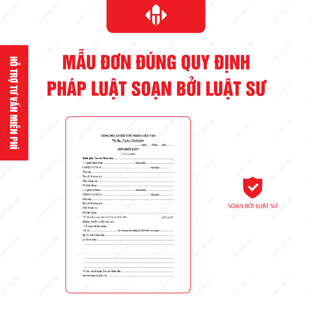 [Bộ 2 Mẫu] Đơn Ly Hôn Đơn Phương 2026 Mới Nhất – Kèm Hướng Dẫn Viết Đơn Chi Tiết