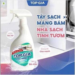 Thùng 3 chai Xịt tẩy đa năng TOPGIA 1 chai  500ml khử mùi, kháng khuẩn hiệu quả