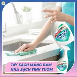 Thùng 3 chai Xịt tẩy đa năng TOPGIA 1 chai 500ml khử mùi, kháng khuẩn hiệu quả