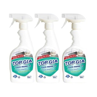Thùng 3 chai Xịt tẩy đa năng TOPGIA 1 chai  500ml khử mùi, kháng khuẩn hiệu quả