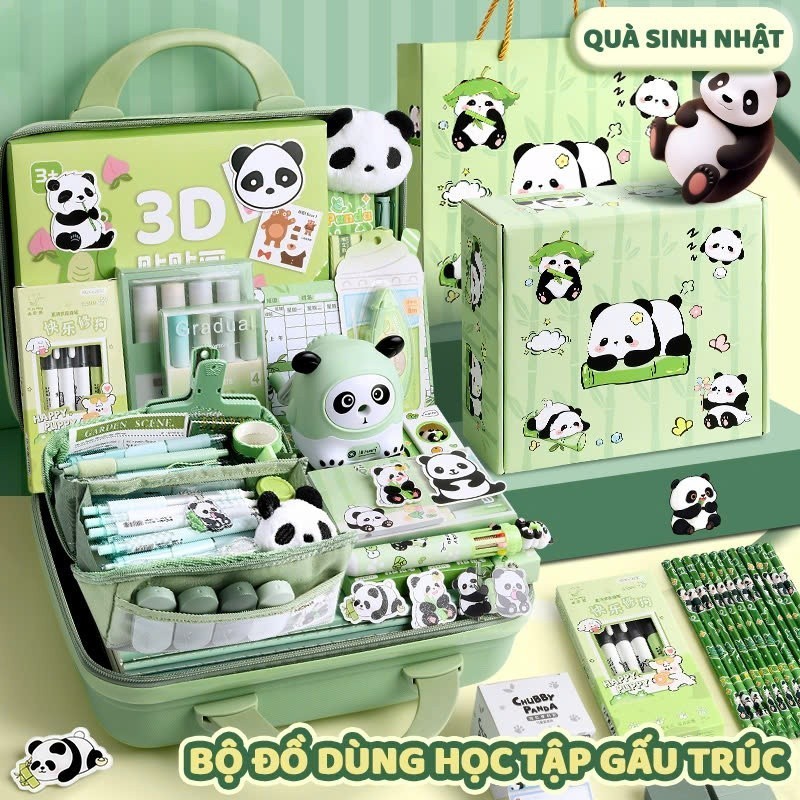 Bộ quà tặng sáng tạo - Bộ dụng cụ học tập hình thú hoạt hình, bộ đồ dùng học tập, quà sinh nhật