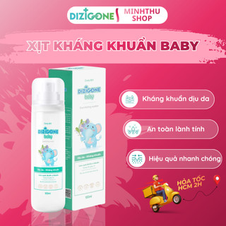 Xịt kháng khuẩn DIZIGONE Baby 100ml bảo vệ tay chân, đồ gặm nướu, đồ chơi cho bé an toàn, sạch sẽ.