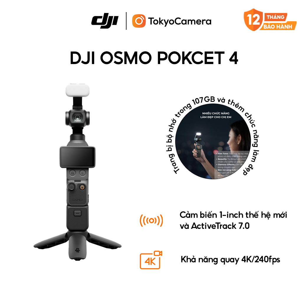 Camera DJI Osmo Pocket 4 Bảo hành chính hãng 12 tháng toàn quốc | BigBuy360 - bigbuy360.vn