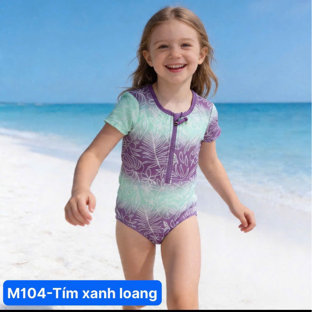 Set đồ bơi bé gái 5Y (16-18kg) chống nắng UPF 40-50 xuất khẩu – đồ bơi trẻ em cao cấp