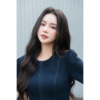 Đầm Công Sở Dáng Xòe LAMER FASHION Bổ Mảnh Ôm Dáng Cộc Tay Diễu Chỉ Trang Trí Công Sở GMMH O63L26H006
