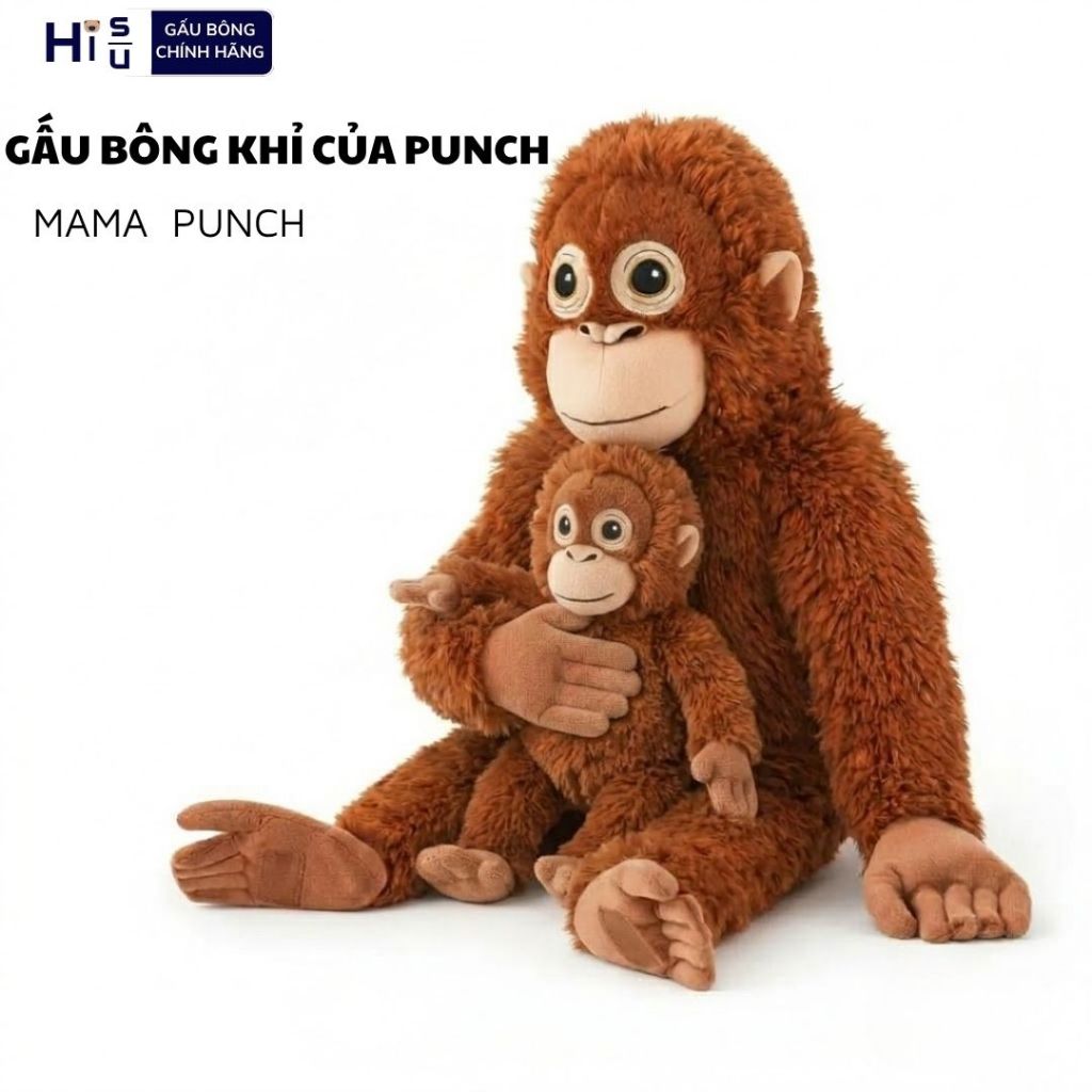 Gấu Bông Khỉ Đười Ươi Của Punch Siêu Đáng Yêu, Thú Nhồi Bông Khỉ Monkey Punch Quà Tặng Cho Bé,Bạn Gái Ôm Ấm Áp