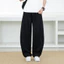 Quần Kaki Nam cạp chun FABUMAN ống Rộng màu Đen Trắng form cong chất Vải kaki đứng Form Cotton bigsize
