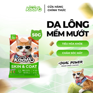 Thức ăn cho mèo Keepo K1 Gói 50G Omega 3 đẹp da, mượt lông, hỗ trợ tiêu hóa, Taurine duy trì thị lực