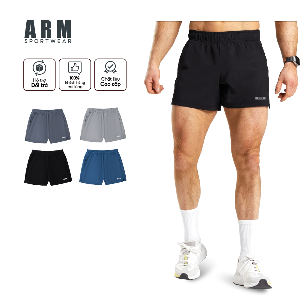 Quần Thể Thao Nam ARM Sportwear 5 Inch Function siêu nhẹ, tập gym, chạy bộ, vận động thoải mái