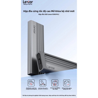 Box SSD Lexar E300 M.2 Nvme Enclosure hỗ trợ USB 3.2 Gen 2, Tốc độ cao 10Gbps, Bảo hành chính hãng 12 tháng