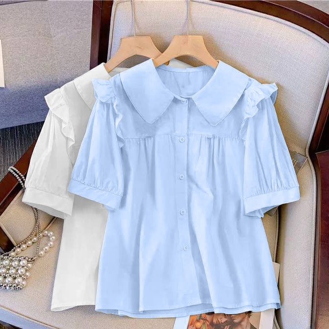 Áo sơ mi thô cotton cho bé gái size đại BEESHOP H26059