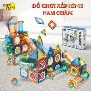 Đồ Chơi Lắp Ghép Khối Nam Châm Magnetic Block 42-132 Chi Tiết–Bộ Xây Dựng Thông Minh Phát Triển Tư Duy, Sáng Tạo Cho Bé