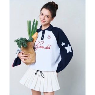 CARA Áo thun dài tay nữ Roy longsleeve raglan cổ polo năng động