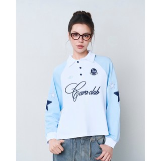 CARA Áo thun dài tay nữ Roy longsleeve raglan cổ polo năng động