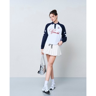 CARA Áo thun dài tay nữ Roy longsleeve raglan cổ polo năng động