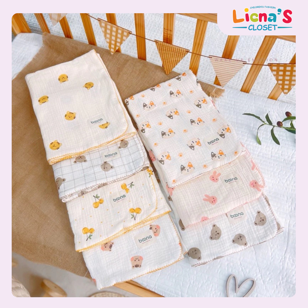 Khăn Tắm Xô Hàn Muslin Cao Cấp 2 Lớp Cho Bé Yêu