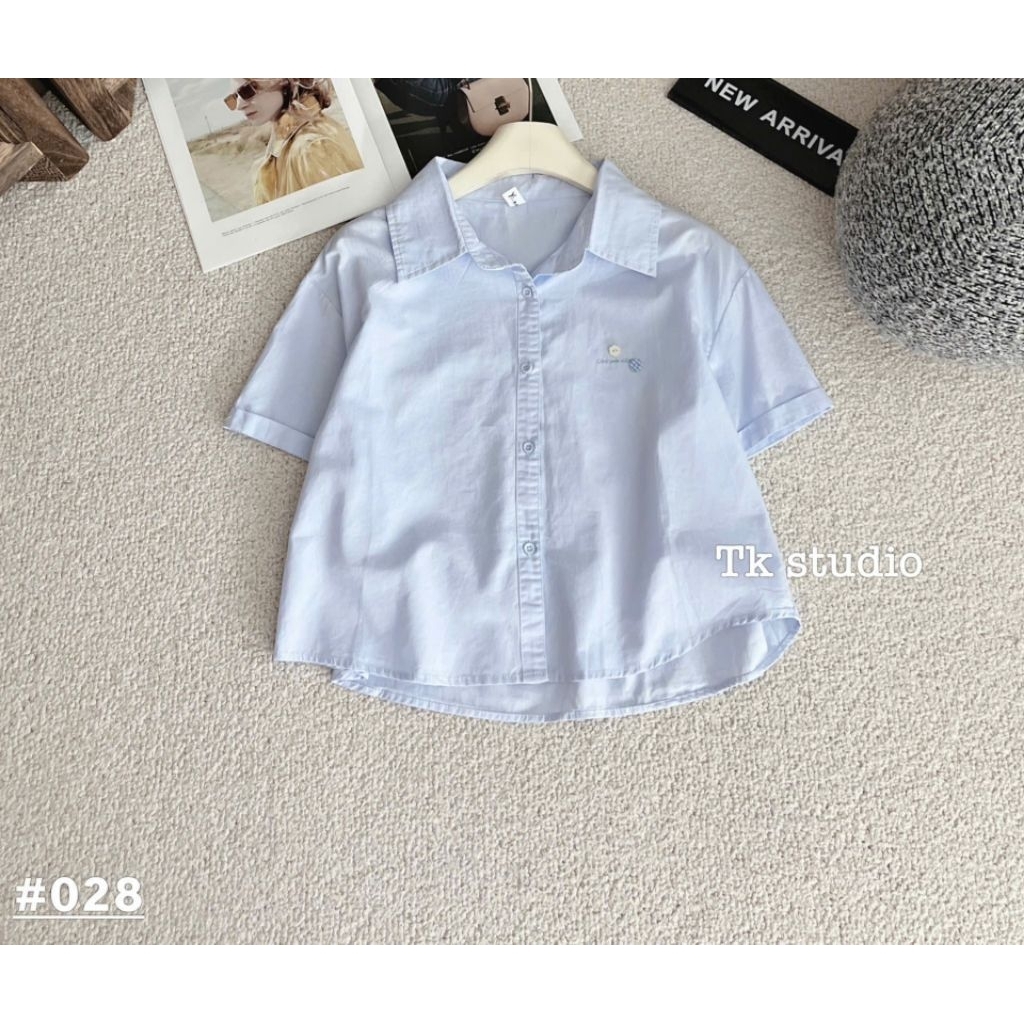 [𝑯𝒂 𝑨𝒏𝒉] Áo Sơ Mi Cộc Tăm Tang Khuy QCL1