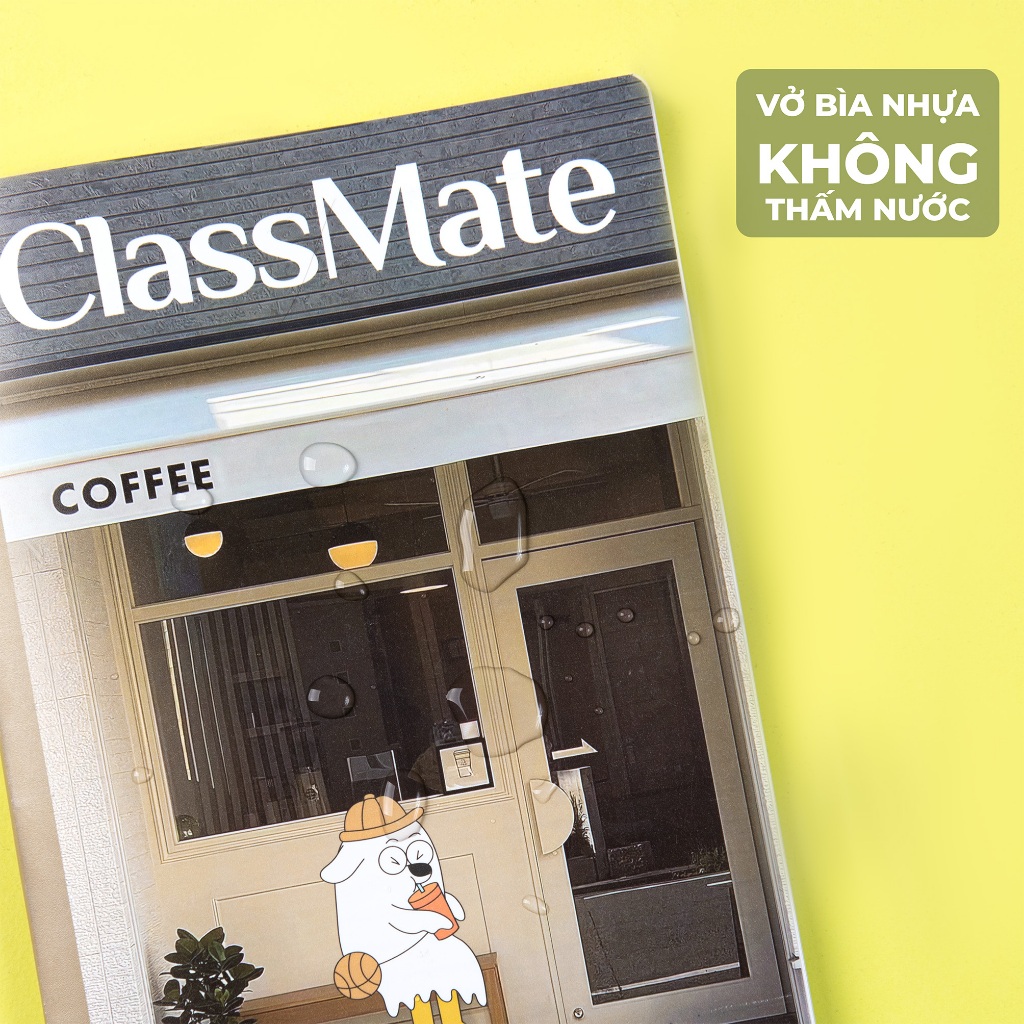 Vở Kẻ Ngang 200 Trang Vở ClassMate 70GSM Vở Viết Bìa Nhựa Hachico Chống Nước Vở Học Sinh Sinh Viên Ghi Chép NB5-20-0809