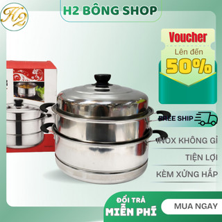 Nồi Hấp Gà, Hấp Bánh Inox 28cm Inox Không Gỉ, Dùng Được Bếp Từ