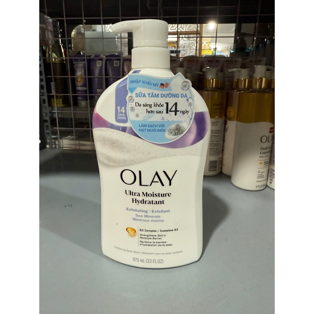 Sữa tắm Olay B3 Giúp Trắng Da, Mờ Thâm 650ml, 975ml