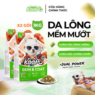 Thức ăn cho chó Keepo K3 Combo 2 Gói 1KG Chăm sóc răng miệng, Omega 3 cho Da & Lông, Xương khớp khỏe