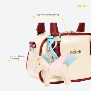 Túi đeo chéo da nam nữ NATOLI, túi xách cầm tay nam nữ chống nước cao cấp BST Color-Block Crossbody Bag T39