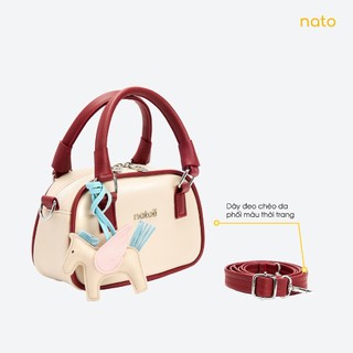 Túi đeo chéo da nam nữ NATOLI, túi xách cầm tay nam nữ chống nước cao cấp BST Color-Block Crossbody Bag T39