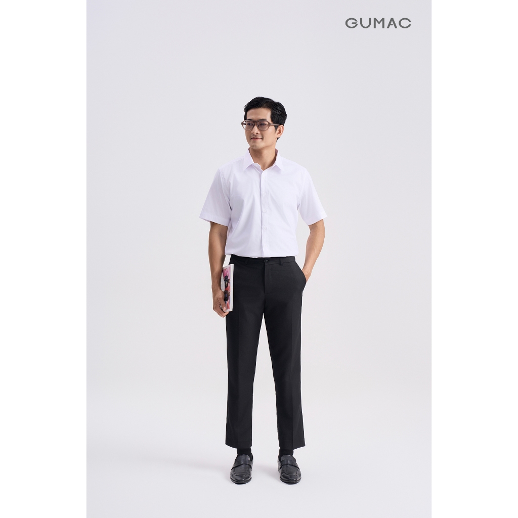 Áo Sơ Mi Nam GUMAC Form Suông Tay Ngắn Chất Bamboo Mặc Mát Công Sở ANG04062