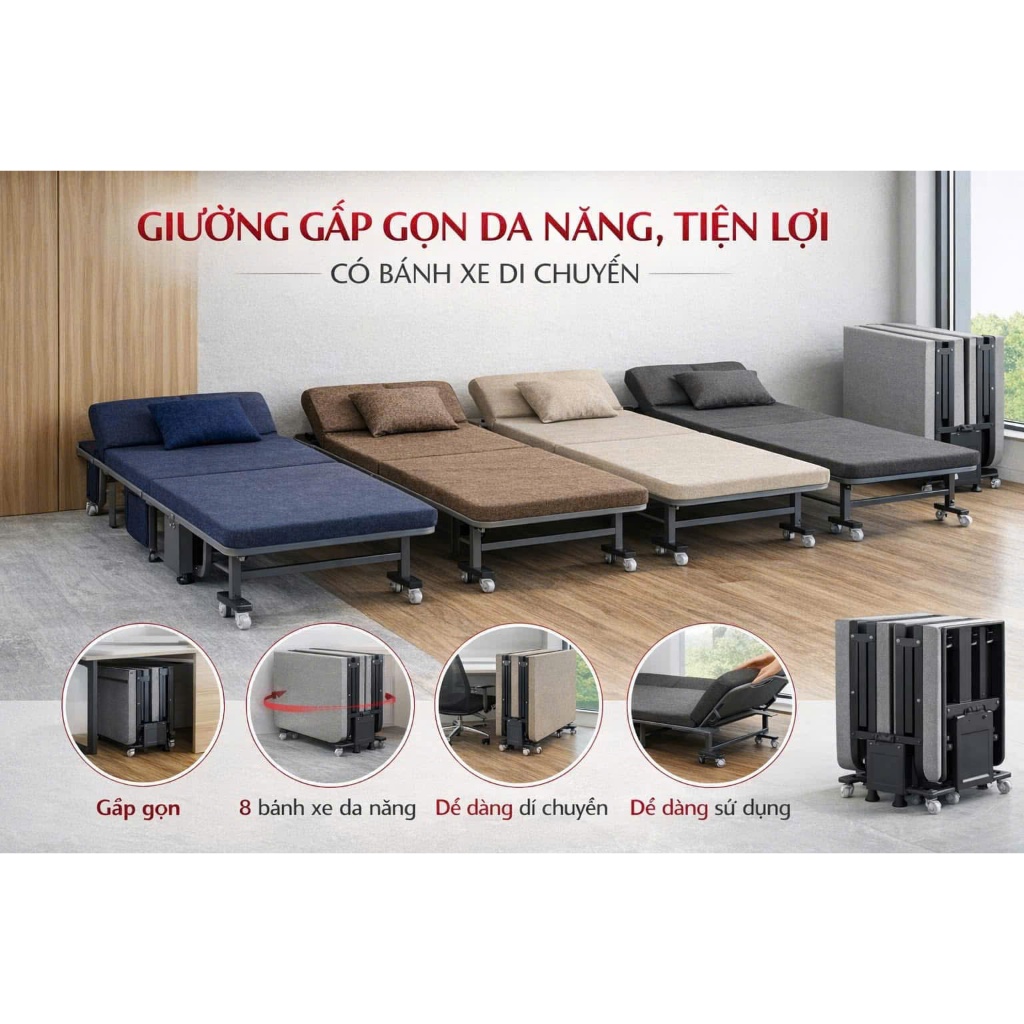 Giường gấp gọn thông minh-giá rẻ tại xưởng