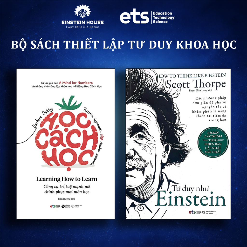 Bìa sách Bộ sách Học cách học Tư duy như Einstein Thiết lập tư duy khoa học
