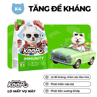 [MUA 5 TẶNG 10] Hạt Chó Keepo K4 Combo 5 Gói 1KG Sữa Dê Cải Thiện Miễn Dịch, DHA, Phát Triển Não Bộ