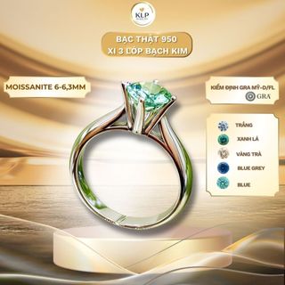 925 Silver Feng Shui Ring by KLP Trang sức Moissanite