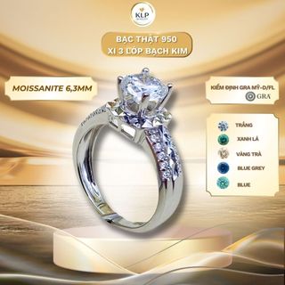 Women's Gold-Plated Ring by KLP Trang sức Moissanite