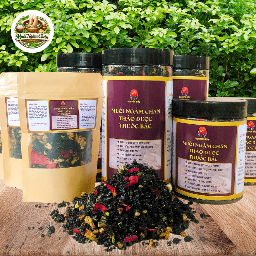 1KG Muối Ngâm Chân Thảo Dược Thuốc Bắc - NGUYÊN HỮU - Thải Độc Thư Giãn, Giảm Đau Nhức Xương Khớp