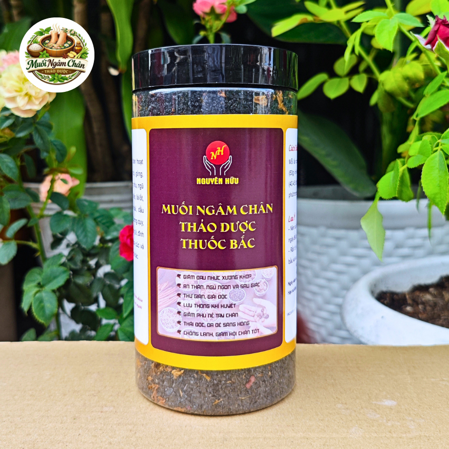 1KG Muối Ngâm Chân Thảo Dược Thuốc Bắc - NGUYÊN HỮU - Thải Độc Thư Giãn, Giảm Đau Nhức Xương Khớp