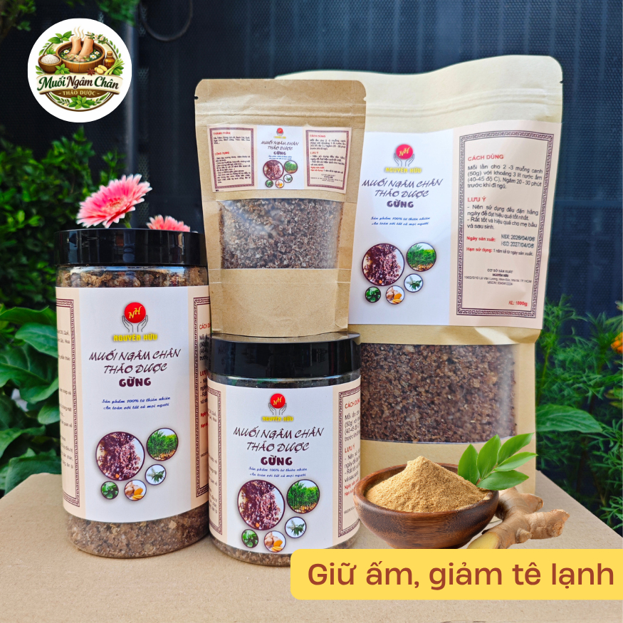 Muối Ngâm Chân Thảo Dược Ngâm Chân Gừng – Thải Đ.ộc Thư Giãn, giảm mất ngủ
