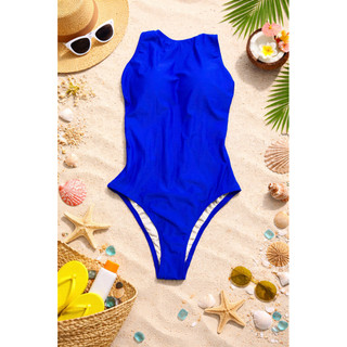 Size XL/Bikini 1 mảnh, bộ đồ bơi đi biển kín đáo thiết kế cổ yếm, dây đan lưng độc đáo, hàng của KONA SOL
