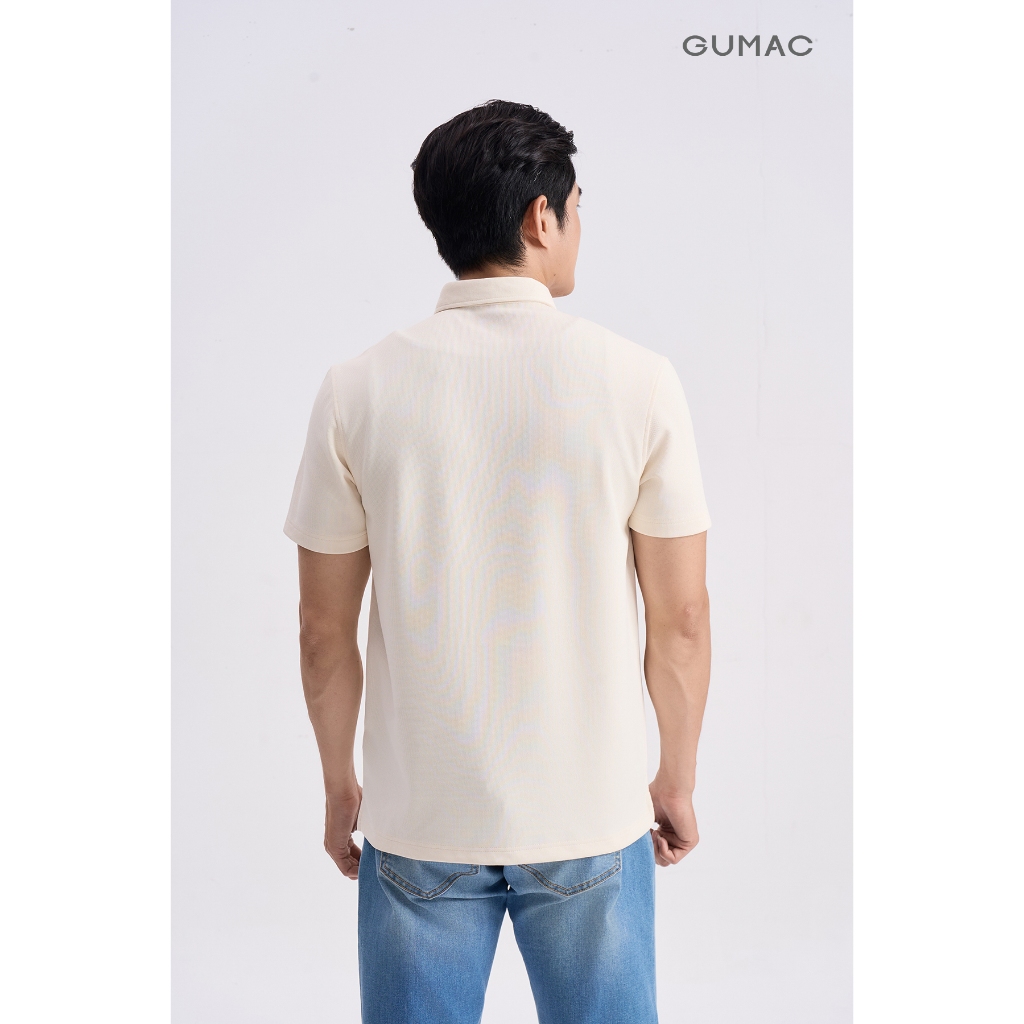 Áo Polo Nam GUMAC Form Suông Tay Ngắn Xẻ Lai Hai Bên Chất Thun Nano Thoáng Mát APNG04053