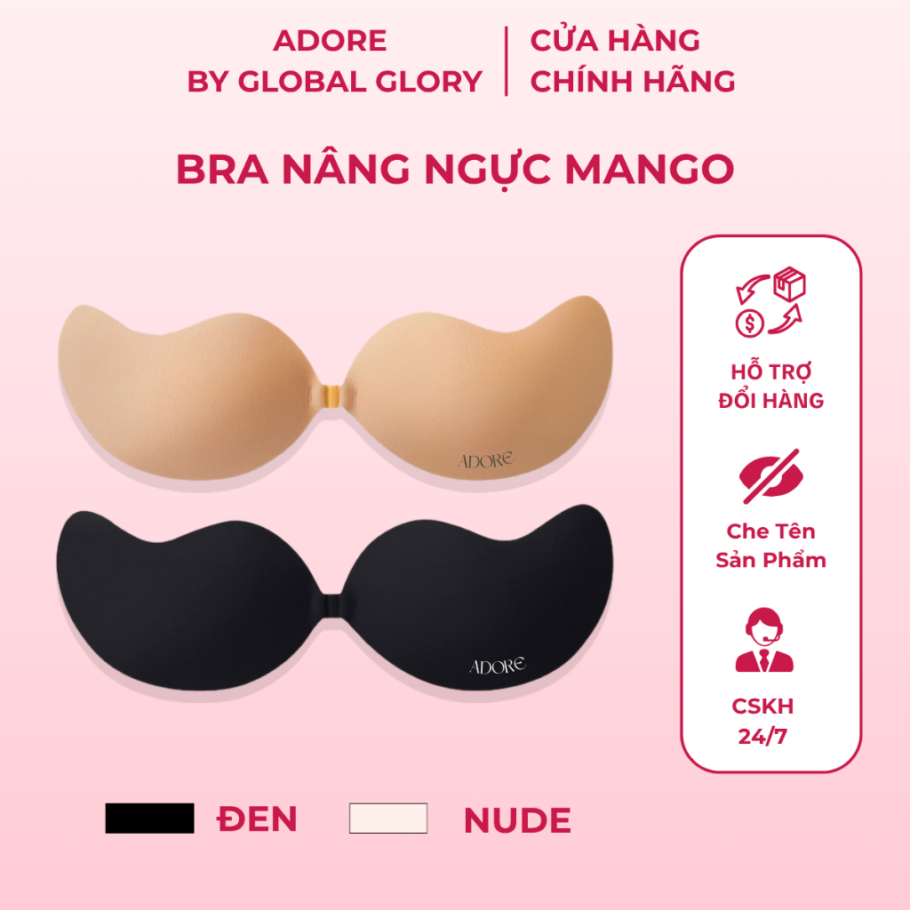 Miếng dán tạo khe Adore quả xoài, Bra quả xoài tạo khe Adore sử dụng nhiều lần - Hãng Chính Hãng