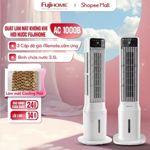 Quạt tháp hơi nước điều hoà không khí FUJIHOME AC1000B bình nước lớn 6 Lít, máy làm mát 3 chế độ gió điều khiển từ xa