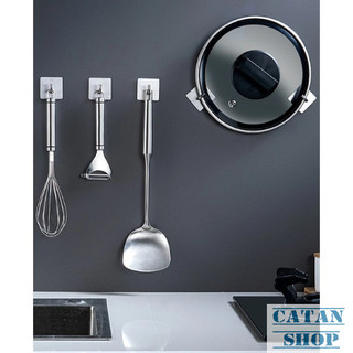 Móc Dán Tường Số 7 Inox 304 Bền Bỉ Có Sẵn Keo Dán Tường Siêu Dính Chịu Lực Nặng, Móc Treo Đồ Số 7
