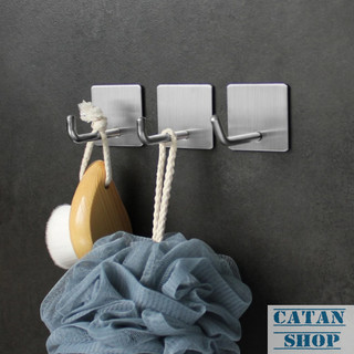 Móc Dán Tường Số 7 Inox 304 Bền Bỉ Có Sẵn Keo Dán Tường Siêu Dính Chịu Lực Nặng, Móc Treo Đồ Số 7