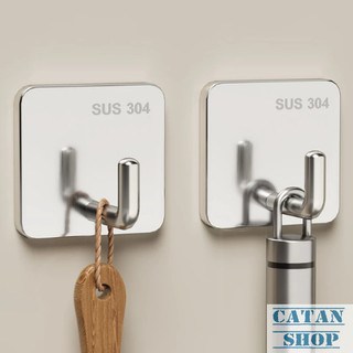 Móc Dán Tường Số 7 Inox 304 Bền Bỉ Có Sẵn Keo Dán Tường Siêu Dính Chịu Lực Nặng, Móc Treo Đồ Số 7